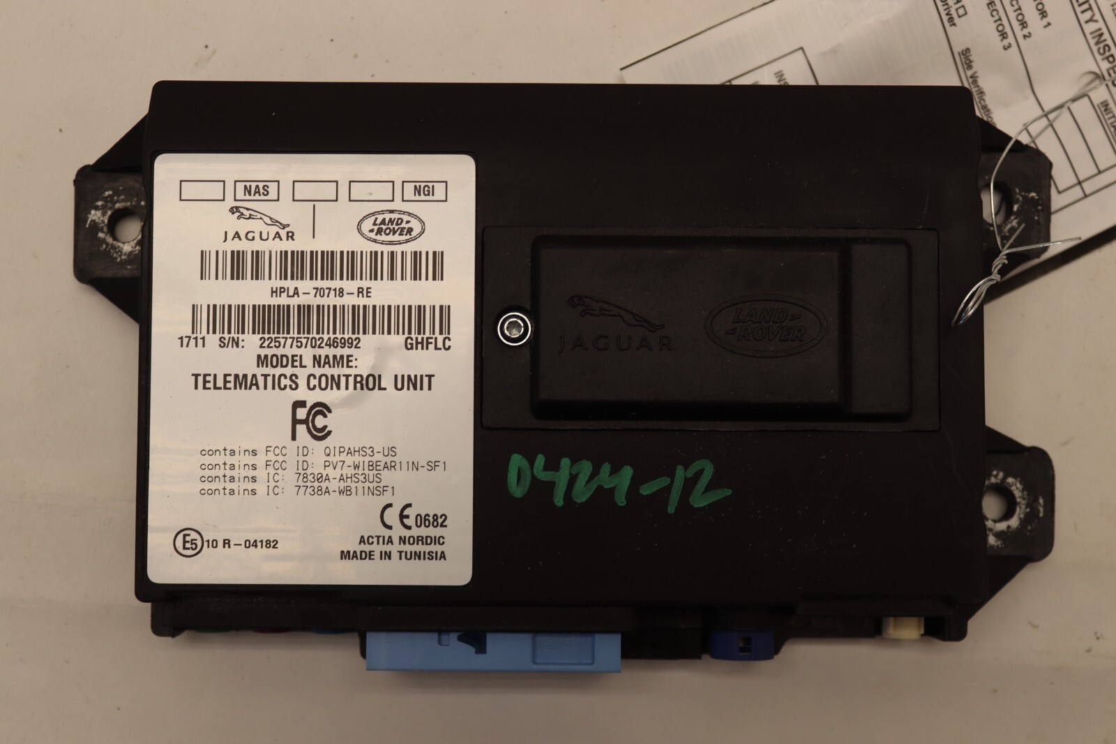 Telematic Range Rover 2017 RANGE ROVER L405 COMMUNICATION TELEMATICS CONTROL MODULE UNIT OEM ...