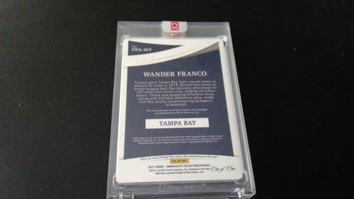 WANDER FRANCO 2021 Immaculate Printing Plate Patch Auto 1/1 - Picture 2 of 2