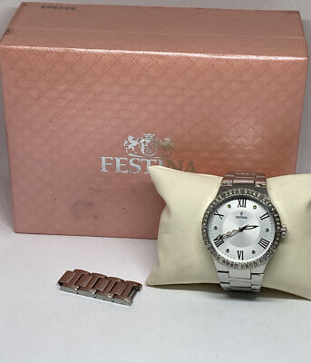 Festina F16719 Women's Stainless Steel Analog Silver Dial Quartz Watch  BW153 | eBay