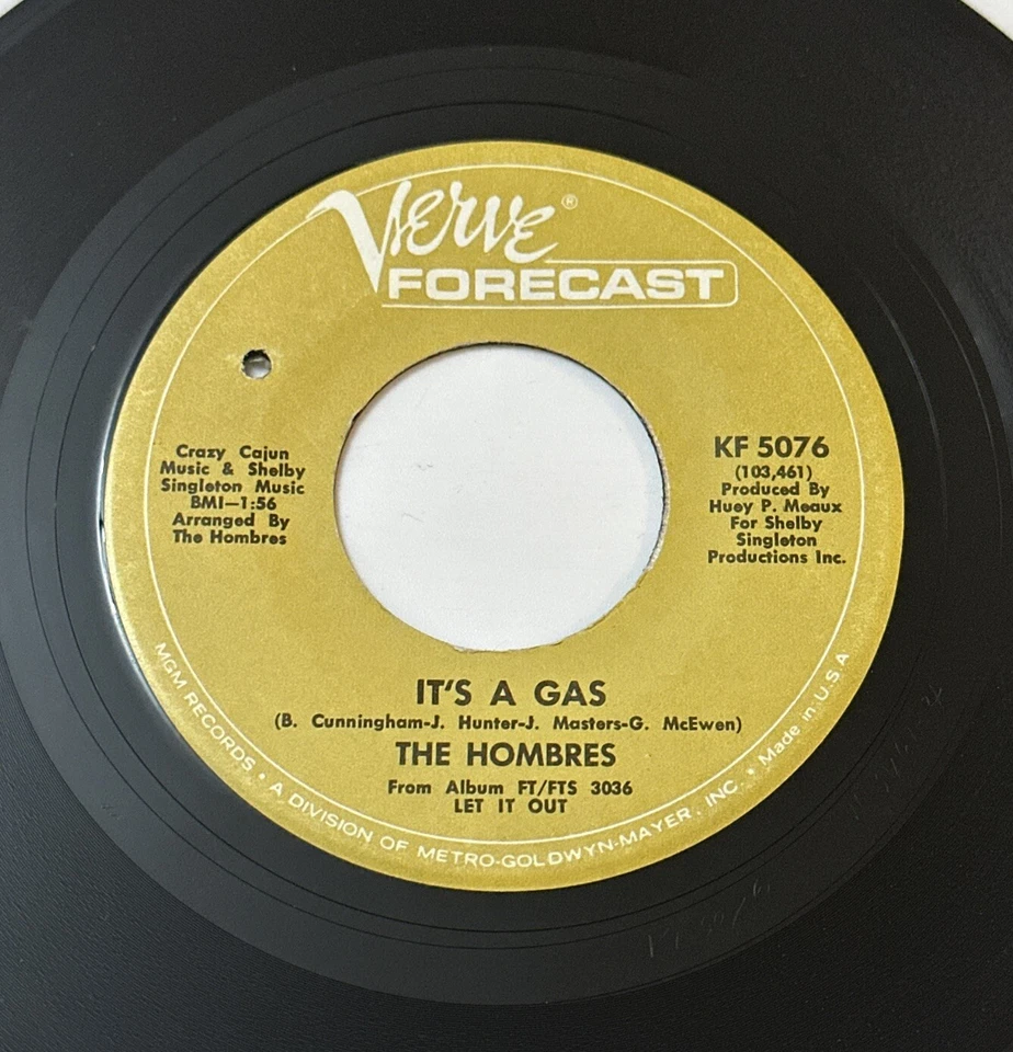 The Hombres - It's A Gas / Am I High - Original US Vinyl Single Garage Rock EX - Изображение 3 из 4