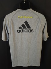 Adidas Climalite Moisture Wicking Performance Logo T-Shirt Grey Size XS