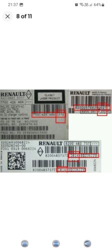 Instant RENAULT Radio Code Unlock PIN Dacia Mercedes - Picture 4 of 7