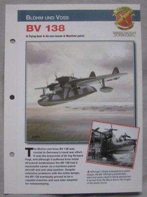 Aircraft of the World Card 21 , Group 12 - Blohm und Voss BV 138