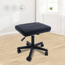 Footstool On Wheels 15-20'' Height Adjustable Rolling Stool Foot Rest Stool