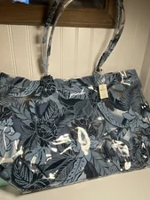 VICTORIAS SECRET 2 PC SET Pink PVC Indigo Summer Beach Gym Shopping Tote NWT!