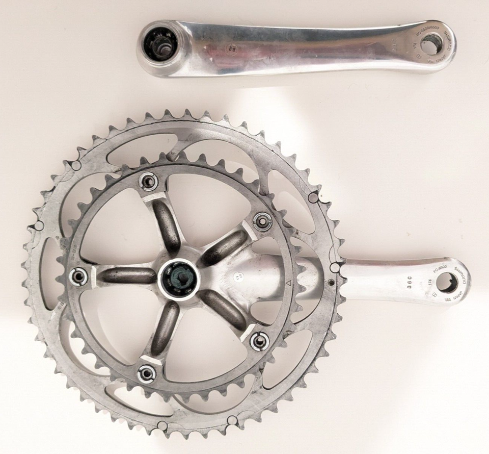 Pédalier Vintage Shimano Ultegra FC-6500 – 53/42 Dents, 175 Mm, 130 BCD (Années 90/00)