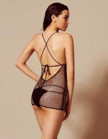 Agent Provocateur Texas Ibiza Festival Swimwear Dress 8-10 Black Sequin Fishnet