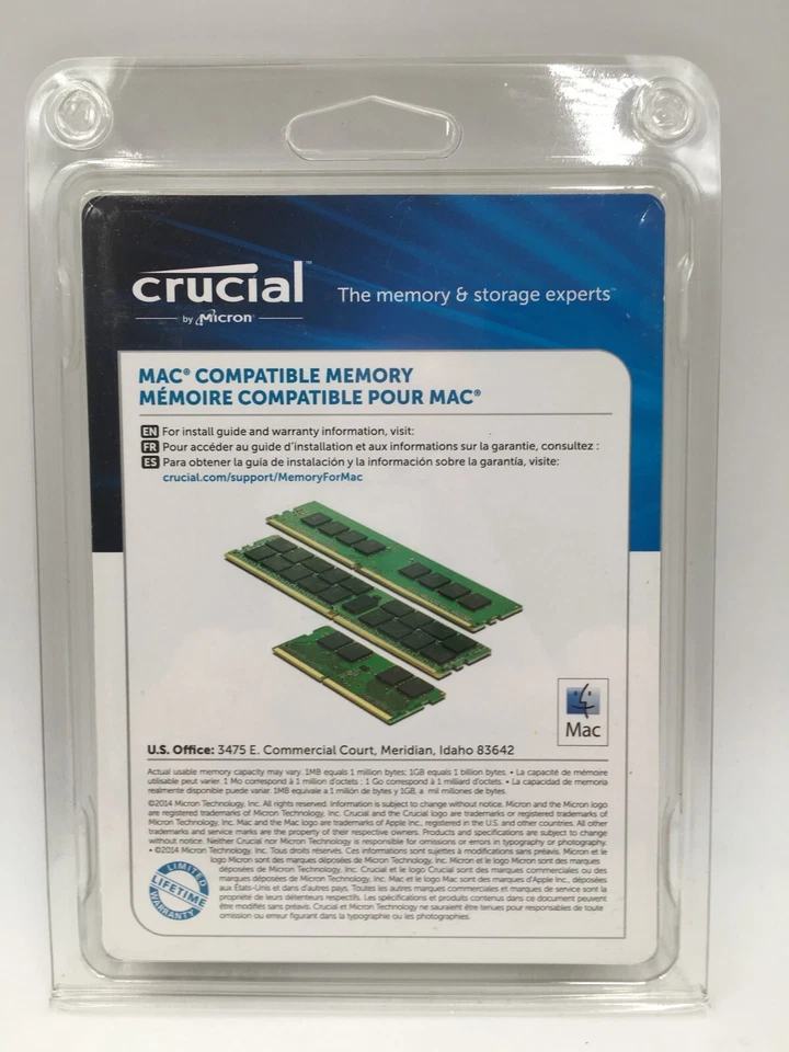 Crucial by Micron Mac Compatible Memory 2 X 4GB CRM-9128 8GB Free Shipping - Image 2 of 3