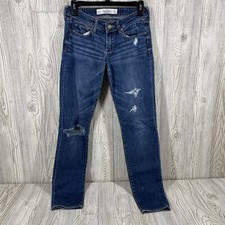 Abercrombie  Fitch Jeans Women Blue Super Skinny Ankle High Rise Denim 25x31