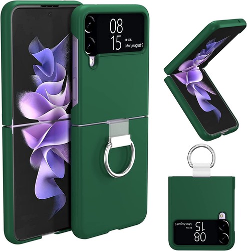 For Samsung Galaxy Z Flip 4 Phone Case With Ring Silicone Flip Cover Metal Ring Ebay