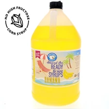 Hypothermias 🍌 Banana Flavor Syrup 🍧 Snow Cone machine Shaved Ice Syrup GALLON