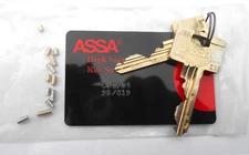 2 Factors precut ASSA V-10 Twin High Security keys with card and  12 pins