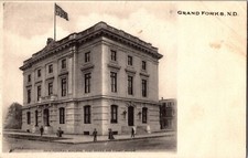 Grand Forks North Dakota New Federal Bldg Post Office Court House Postcard 1907