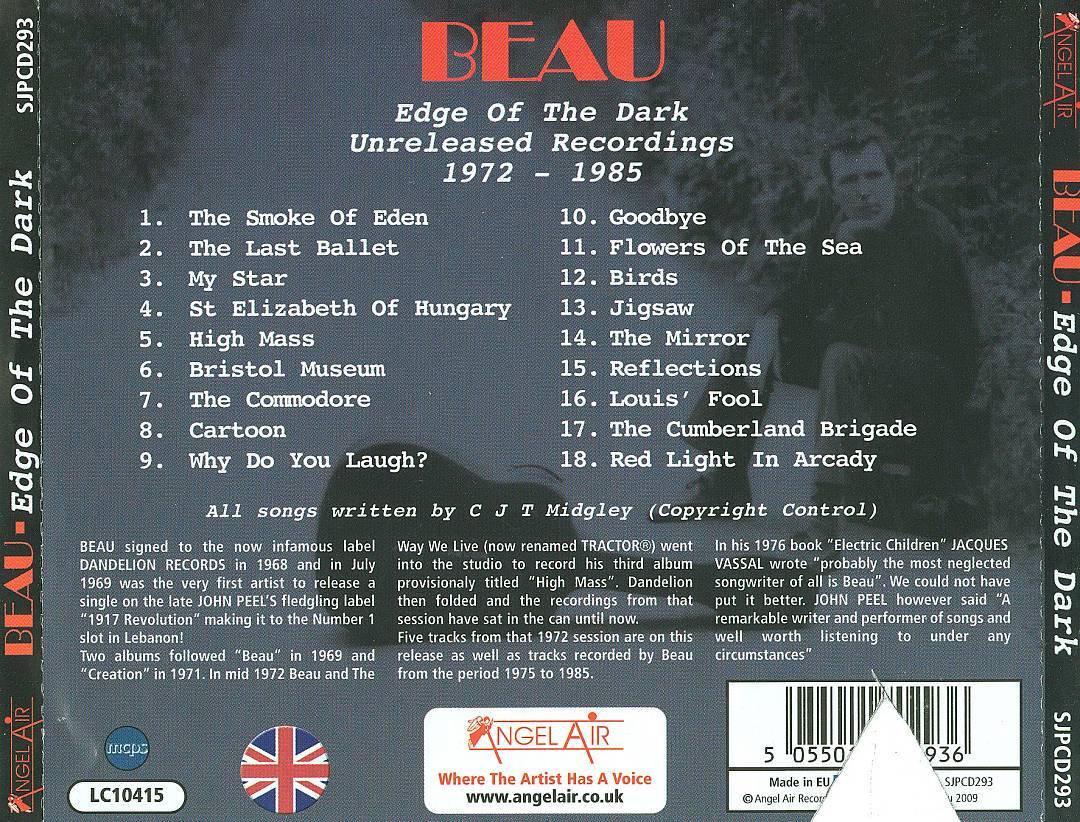 BEAU EDGE OF DARK: UNRELEASED RECORDINGS 1972-1985 NEW CD