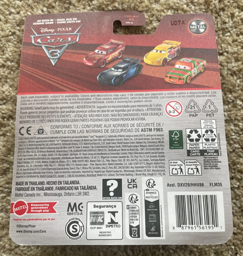 Disney Pixar Cars Cam Spinner Triple Dent 2025 Clear Red Card Diecast NEW Easter - Picture 2 of 2