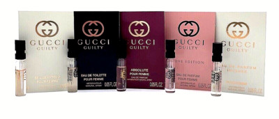 Set of 5 Gucci Guilty Pour Femme Love Edition, Absolute Intense