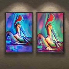 Abstract Sexy Men Women Love Behavior Posters Canvas Paintings Sexual Wall Art