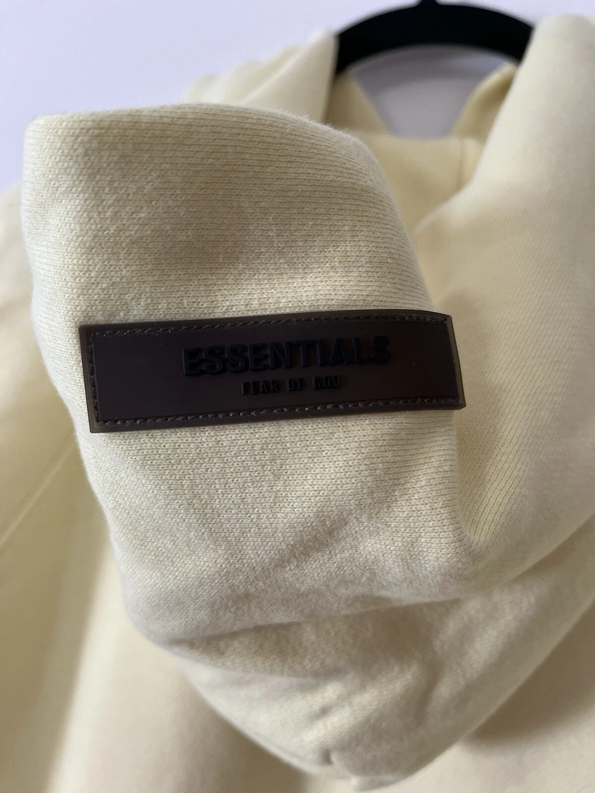 FEAR OF GOD Felpa con cappuccio ESSENTIALS PAURA DI DIO giallo banana pullover unisex taglia M nuova senza etichette