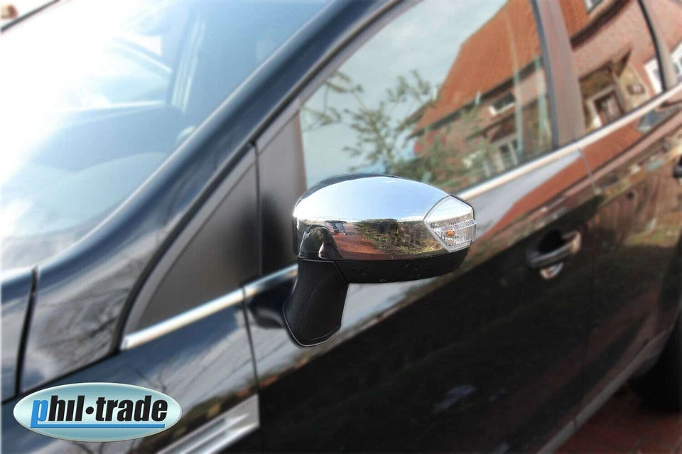 Calotte specchietti in acciaio inox adatte per FORD KUGA I | C-MAX II | S-MAX I | GALAXY II - Immagine 2 di 3