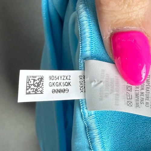 Offline By Aerie Real Me Crop High Rise Yoga Pants Blue Shine size L - Picture 8 of 11