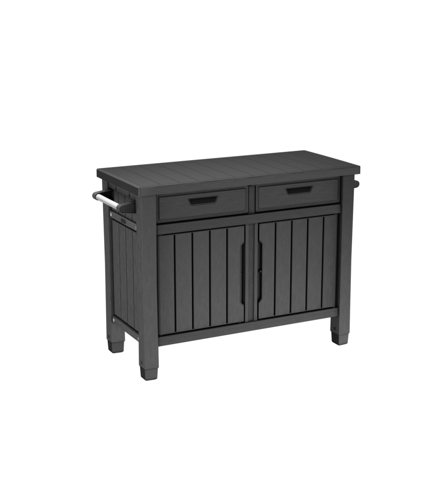 TAVOLINO PER BARBECUE KETER "UNITY XL" COLORE GRAFITE, 125,5X51,5X90 CM