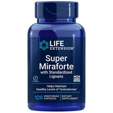 Super Miraforte with Standardized Lignans 120 Chrysin Nettle Zinc Life Extension