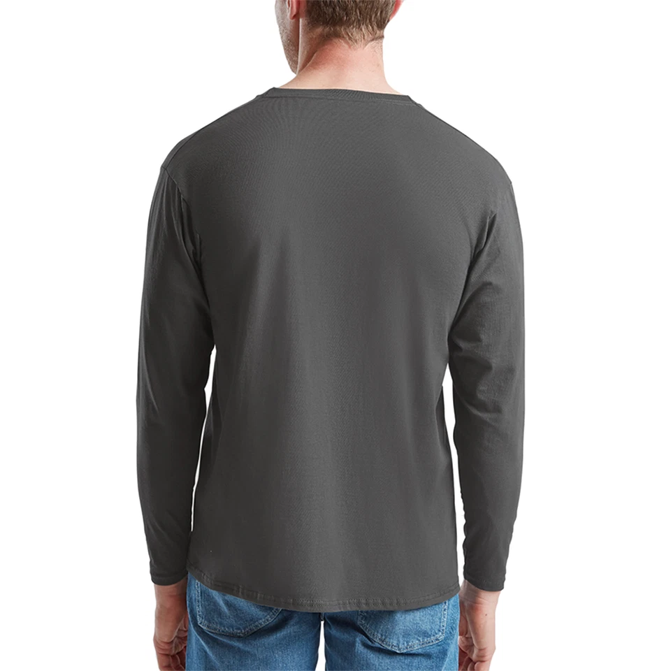 Fruit of the Loom Long Sleeve T Shirt 100% Cotton Plain Tee Mens T-Shirt Lot - Image 4 of 4