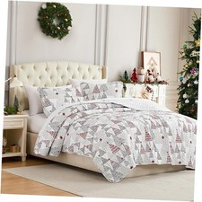 Queen Size/Full Size Christmas Quilt Set, Full / Queen Merry  Bright