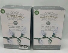 Wondershop Led Faceted C9 Set Of 2 String Lights Cool White 60 Lights Each