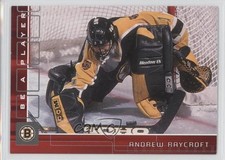 2001-02 ITG Be A Player Memorabilia Ruby 170/200 Andrew Raycroft #125 2a8