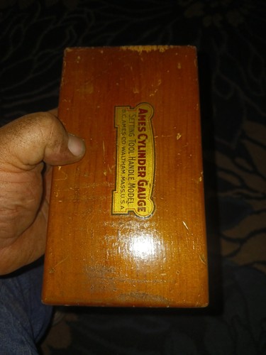 Vintage AMES Zylinder Messgerät .001" Setzwerkzeug Set mit Holzkiste/ Anleitung - Bild 2 von 4