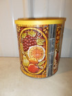 Vintage Folgers Decorative Coffee Can 3 lb. Chickens Fruit Fish Coffee Pot w/Lid — photo 2