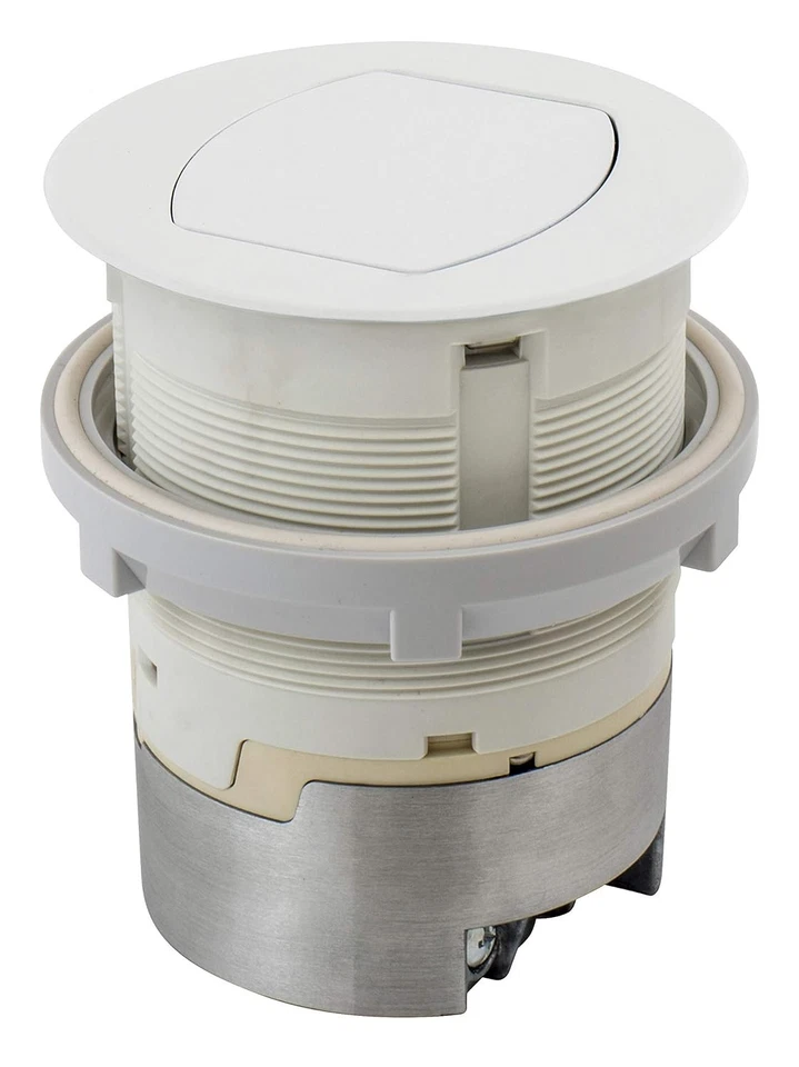 HUBBELL 15A Receptáculo de Balcão de Cozinha, Montagem em Superfície, Pop Up, RCT200WH, BRANCO - Imagem 2 de 4