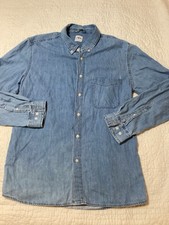 Camicia uomo Zara taglia XL denim blu scuro con bottoni western abbigliamento club