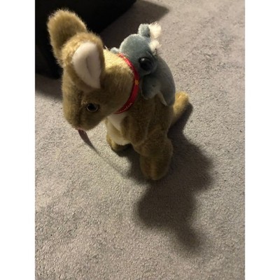 Kangaroo Plush Toy with Koala Joey Australia Souvenir Brown Soft Stuffed Cute