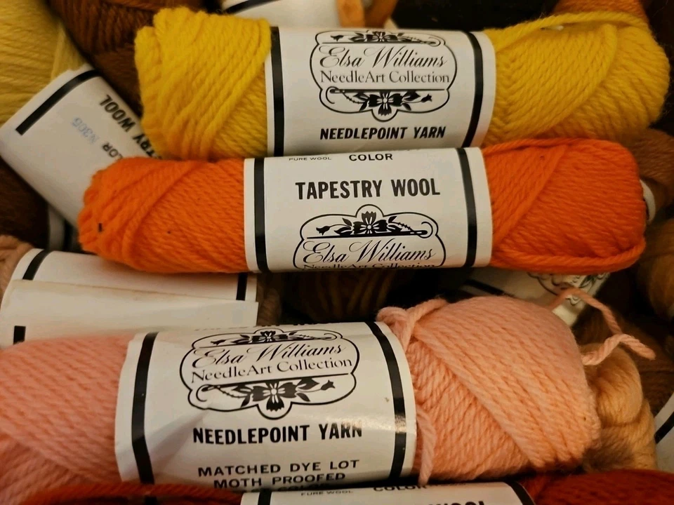LOT OF 36 Skeins Elsa Williams Needlepoint Tapestry Wool 40 Yd NEW OLD STOCK - Image 3 of 4