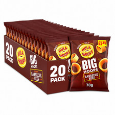 BIG HOOPS Hula Hoops Barbecue Beef Flavour Pub Box 20x70g (PMP)