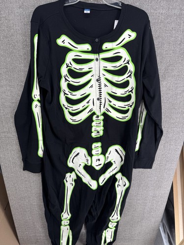 NWT Old Navy Skeleton One Piece Pajamas Halloween XXL Tall