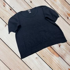 VTG Jacque & KoKo size 22/24 black 40% angora rabbit hair 6% lambswool short