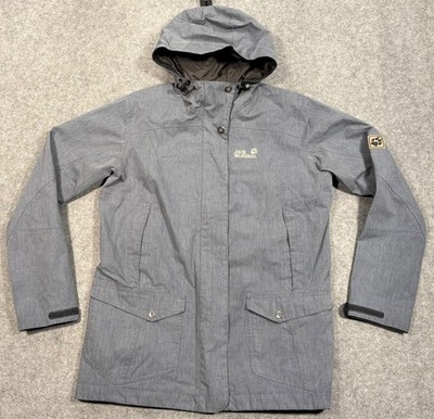JACK WOLFSKIN Jacket Womens UK 16 Grey Texapore Waterproof Rain Coat Parka