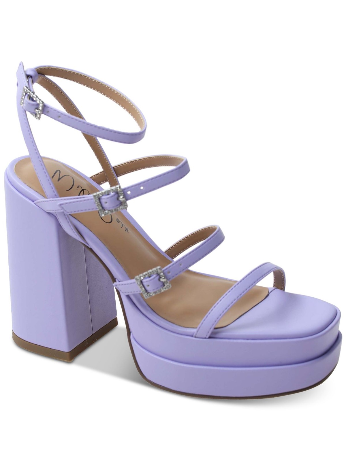 WILD PAIR Womens Purple 1-1/2'' Platform Olyve Open Heeled Sandal 5.5 M