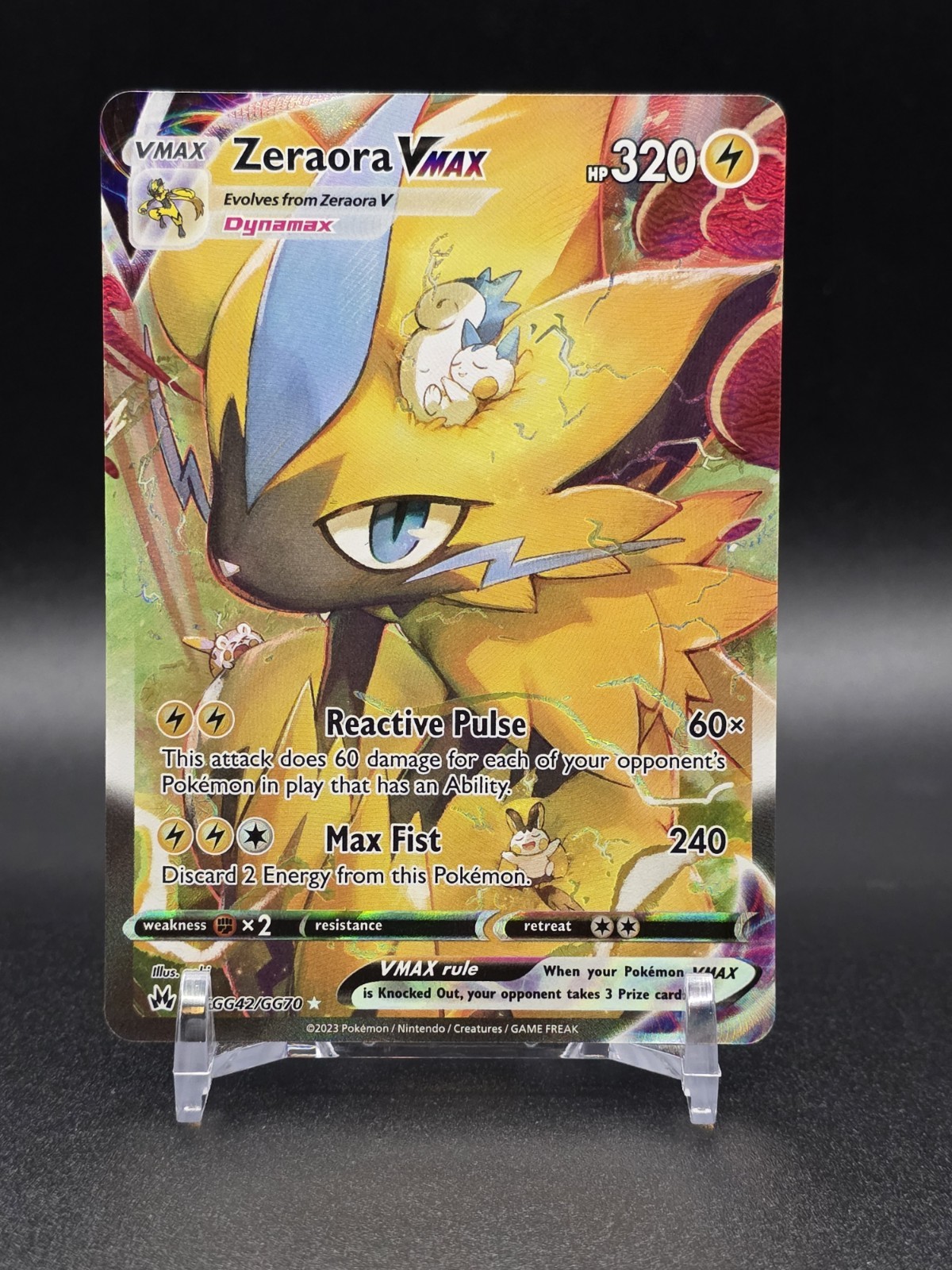 Zeraora VMAX GG42/GG70 SWSH: Crown Zenith: Galarian Gallery Holo - NM