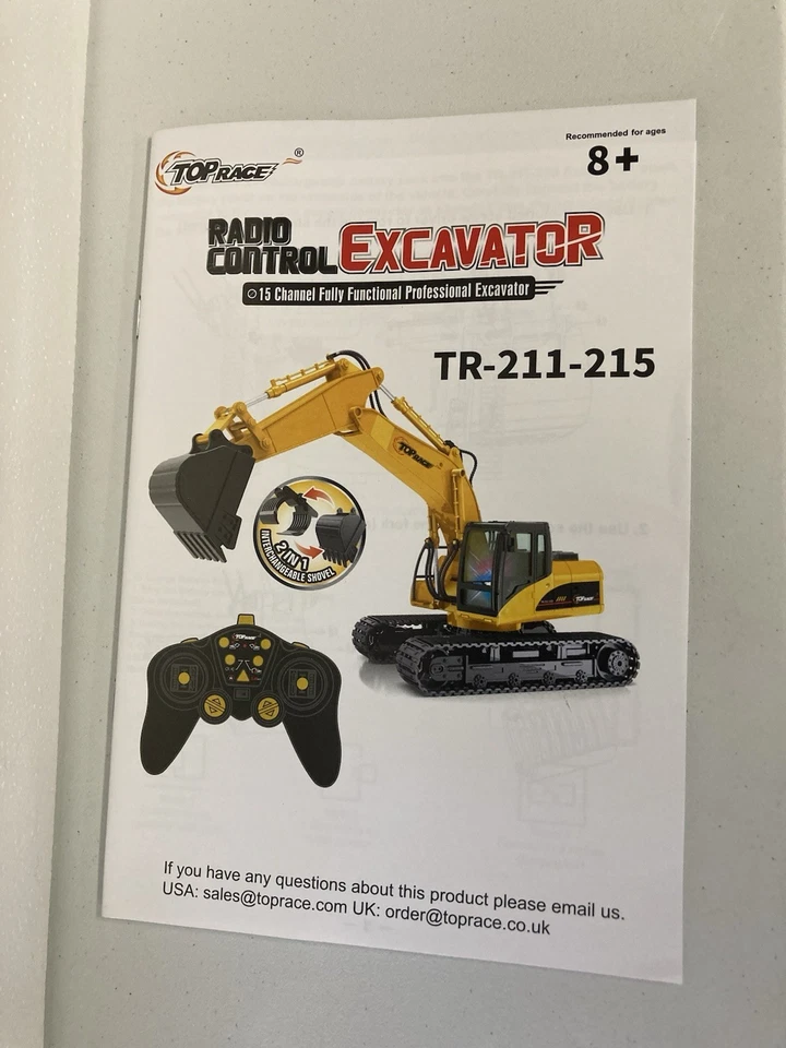 Top Race Remote Control Excavator with Extra Grapple Fork TR211 / TR215 - Image 3 of 4