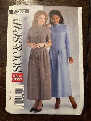 Butterick B4262 UNCUT Sewing Pattern, Misses' Petite Dress, Size C (18-20-22)