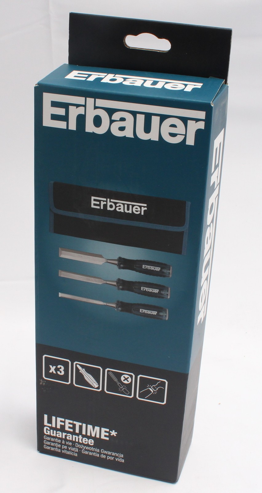 Erbauer Wood Chisel 3pc Set with Carry Case (U)