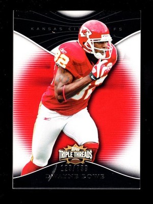 2009 TOPPS TRIPLE THREADS #72 DWAYNE BOWE 129/799 CHIEFS