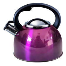 Whistling Kettle Stainless Steel Purple 2.5L Liberty For Camping Caravan