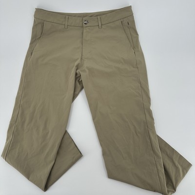 Lululemon Pants Mens 34 x 27 Beige Casual Chino Performance Commission ABC READ