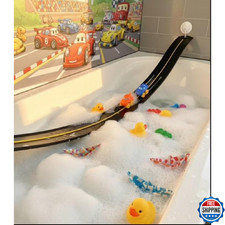 FLXTRACK Race Car Bath Toy Set, Toddler Bath Toys, Race car Set, Toddler Gift, S