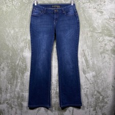 Express Boot Cut Low Rise Jeans Women's Size 10R Blue Denim Stretch